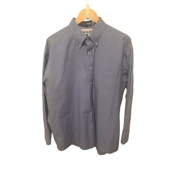 Tommy Hilfiger Men's Gingham Check Button Down Shirt 17-34 XL 100% Cotton - Picture 1 of 5